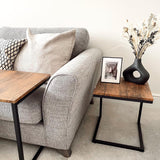 Industrial Nest of Tables - Wood Effect & Metal - Laura James