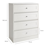 Stevie Shaker Style Bedroom Furniture Set in white - Laura James