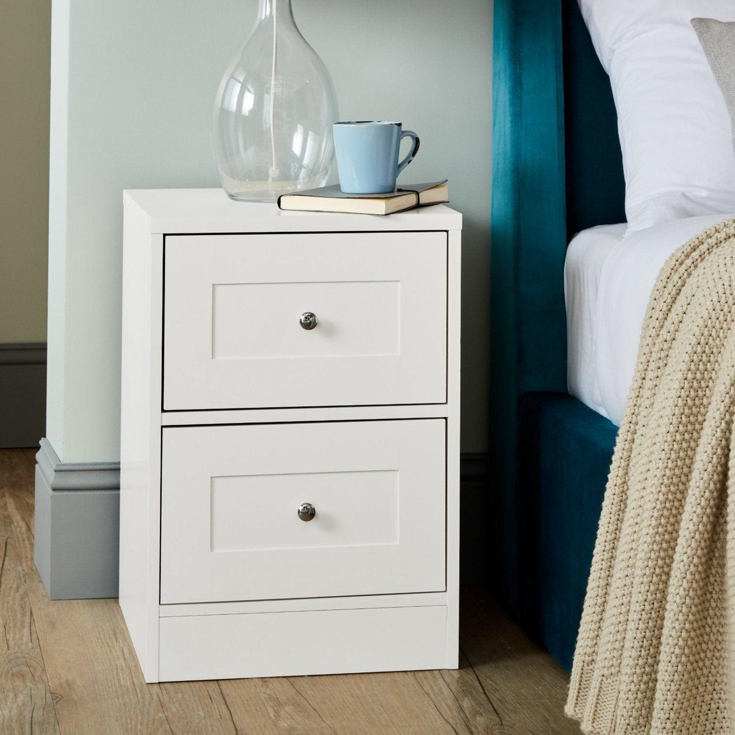 Stevie Shaker Style Bedroom Furniture Set in white - Laura James