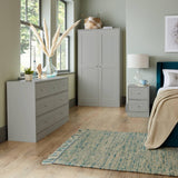 Stevie Shaker Style Bedside Table Grey - Laura James