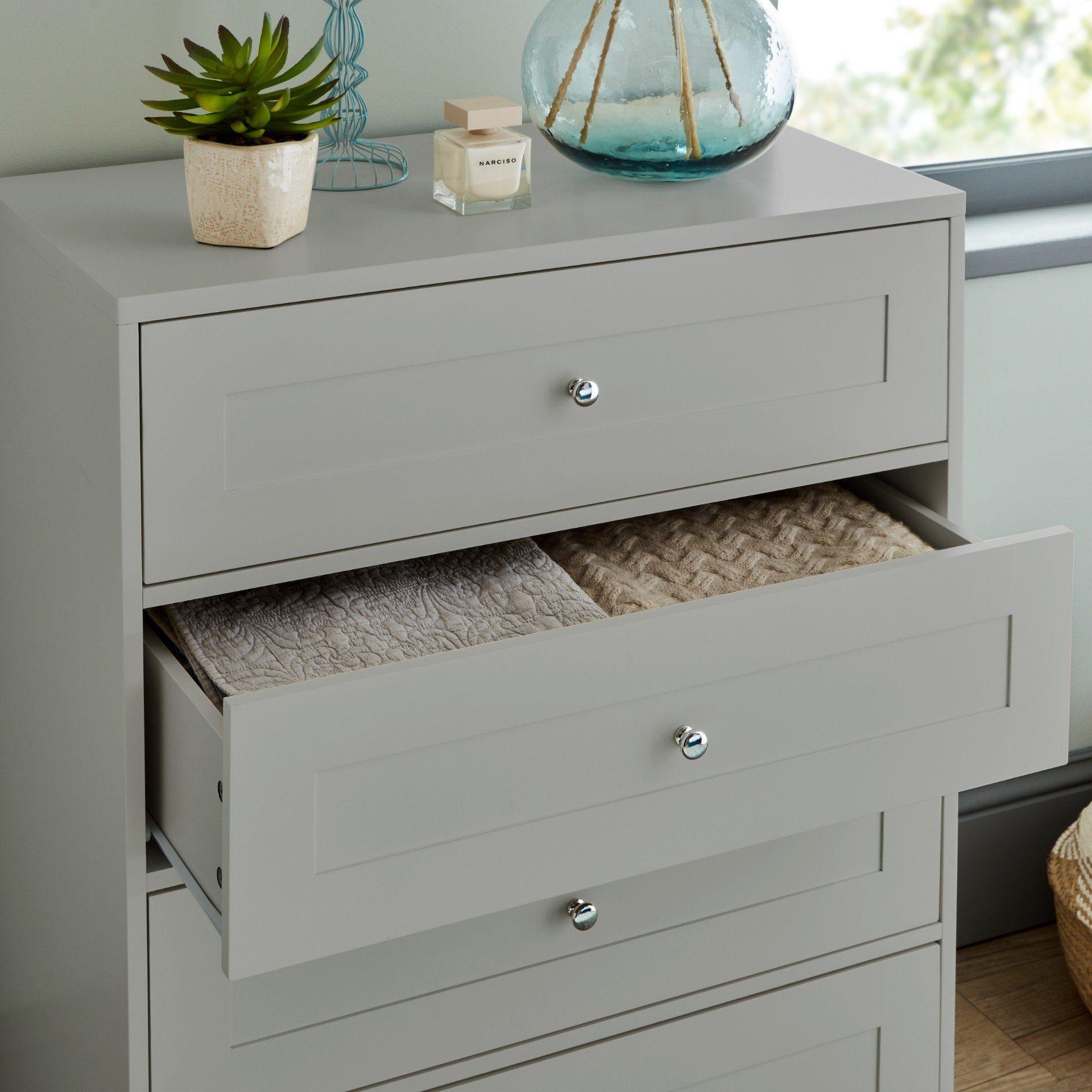Stevie Chest of Drawers 4 Drawer Grey Laura James