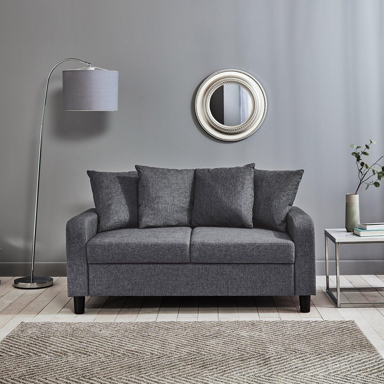 Tracy 2 Seater Sofa Grey Linen Laura James