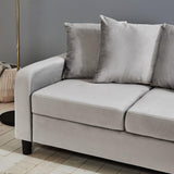 Tracy 2 seater sofa - grey velvet - Laura James