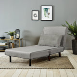 Una single sofa bed - grey - velvet - Laura James