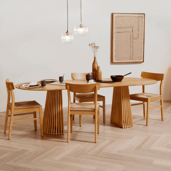 Willow Natural Wood Oval Dining Table Laura James