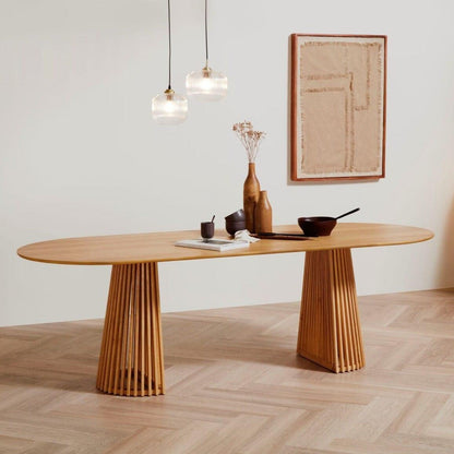Willow Oval Dining Table Natural - Laura James